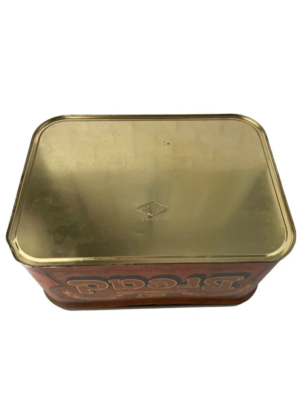 Vintage Chein Tin Bread Box A Slice of Nature Brown Large Better Baked Brand